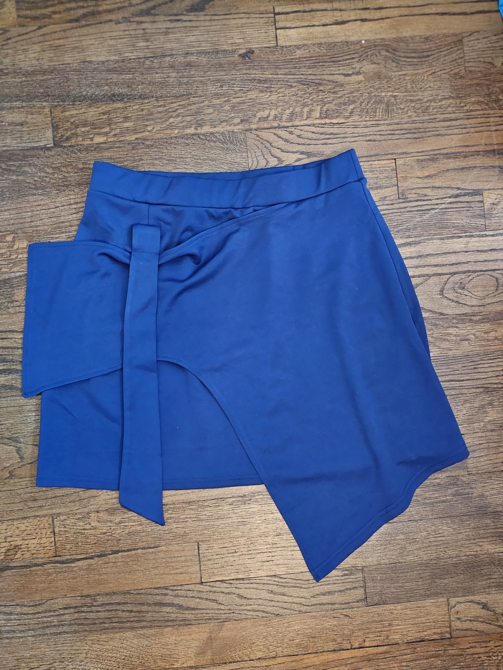 Women's Asymmetric Wrap Skirt - Blue